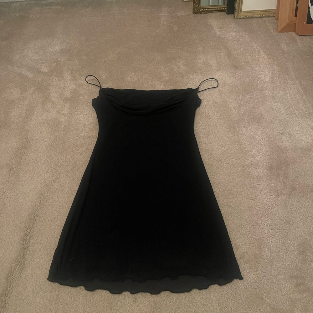 black mini dress